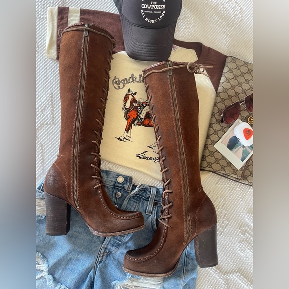 FRYE | Parker Tall Lace Up Boots - Picture 7 of 9